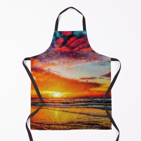 Item preview, Ocean Waves and Beach Shore at Sunset, Romantic View designed and sold by Paintcorner.