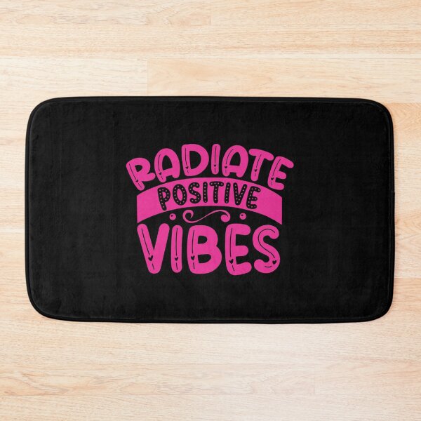 Item preview, Radiate Positive Vibes, Bright Pink Typography with Hearts designed and sold by MamaSweetea.