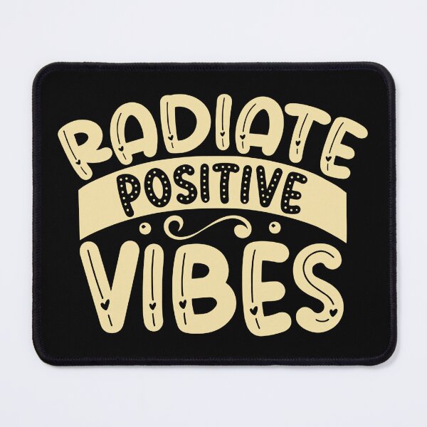 Item preview, Radiate Positive Vibes, Yellow Typography with Hearts designed and sold by MamaSweetea.