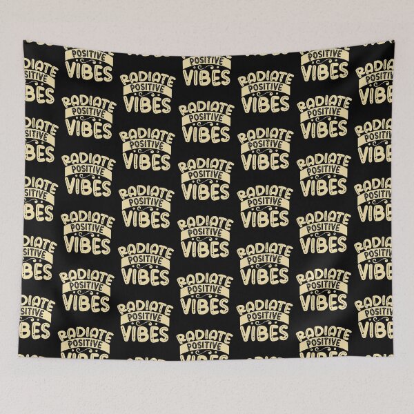 Item preview, Radiate Positive Vibes, Yellow Typography with Hearts designed and sold by MamaSweetea.