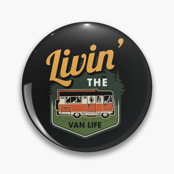 Item preview, Funny Retro Camping Livin That Van Life designed and sold by King of Colored Stickers.