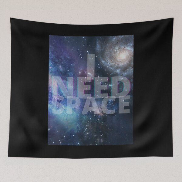 Item preview, I Need Space - Blue, Purple, Brown Galaxy designed and sold by Quirkdom.