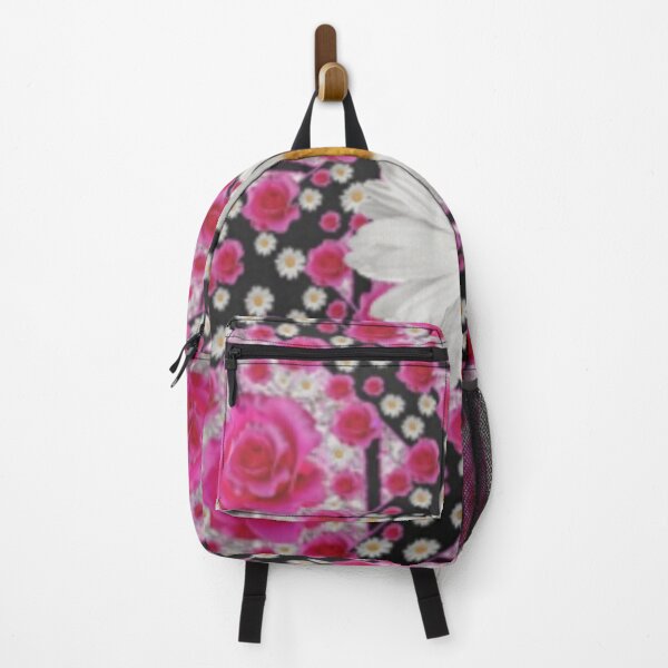 Item preview, WHITE SHASTA DAISY FUCHSIA PINK ROSE PATTERNS  designed and sold by sharlesart.