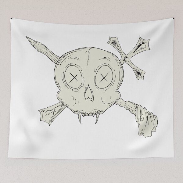 Item preview, Vampire Skull and Cross Stake Traditional Tattoo designed and sold by Beano Supremo.