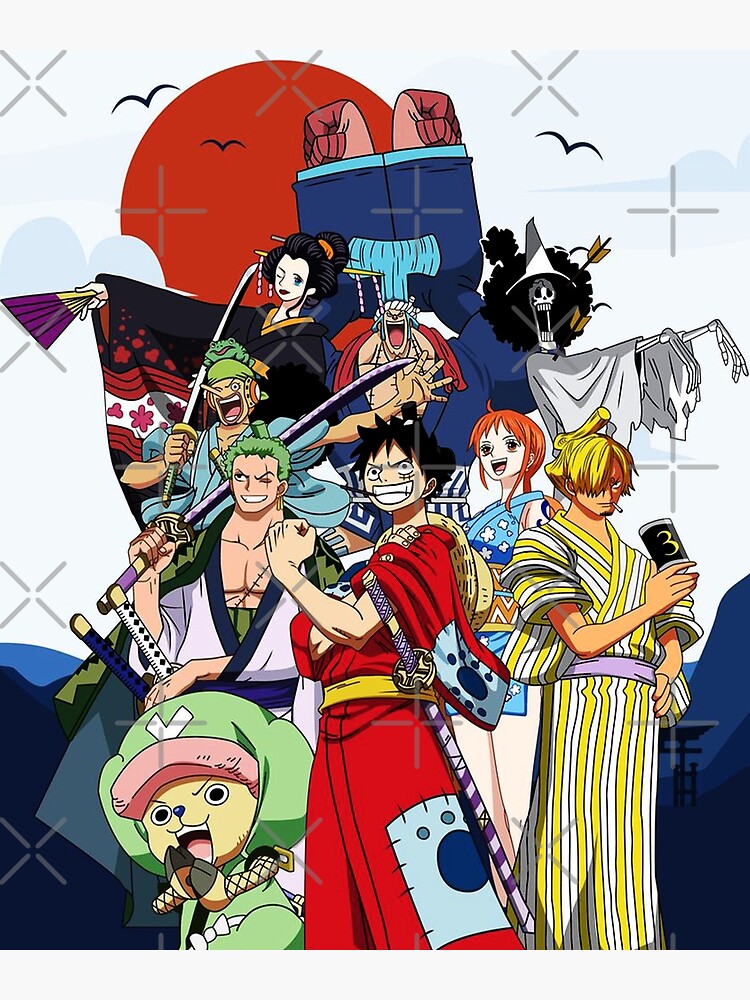 "Straw hat crew Land of Wano gear " Poster by storeucef Redbubble