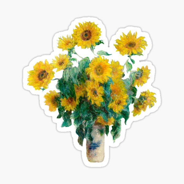 Vista previa del artículo con la obra «Girasoles en un jarrón Claude Monet | Girasoles», diseñado y vendido por TeeARTHY.
