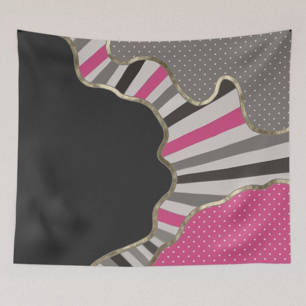 Item preview, Polka dots, abstract, lines, stripes, waves, modern, elegant, pink designed and sold by Svitac.
