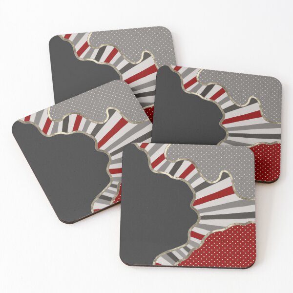 Item preview, Polka dots, abstract, lines, stripes, waves, modern, elegant, red designed and sold by Svitac.