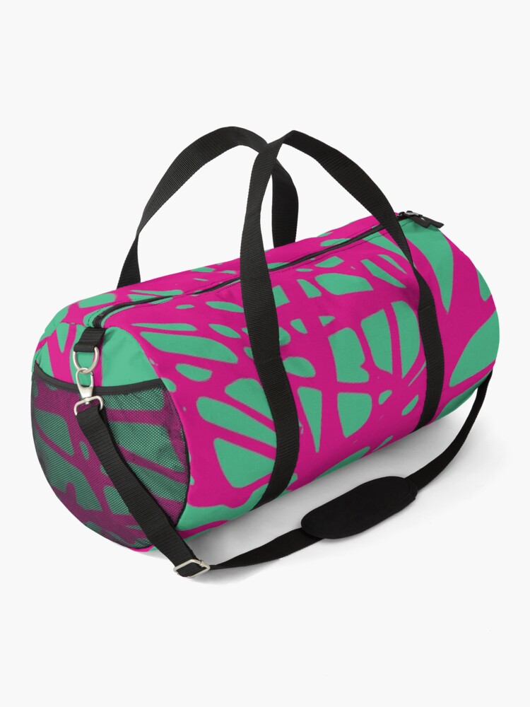 Pink and green duffle hot sale bag