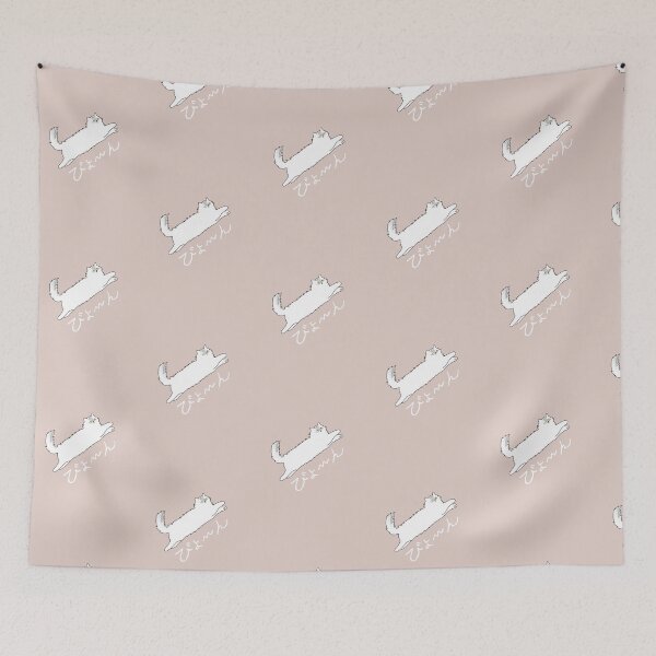 Item preview, Stretched cat with Hiragana Japanese writing designed and sold by miyakod.