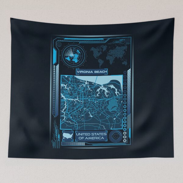 Item preview, VIRGINIA BEACH MAP USA designed and sold by hatimelhag.