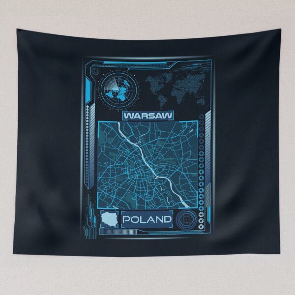 Item preview, WARSAW MAP POLAND designed and sold by hatimelhag.