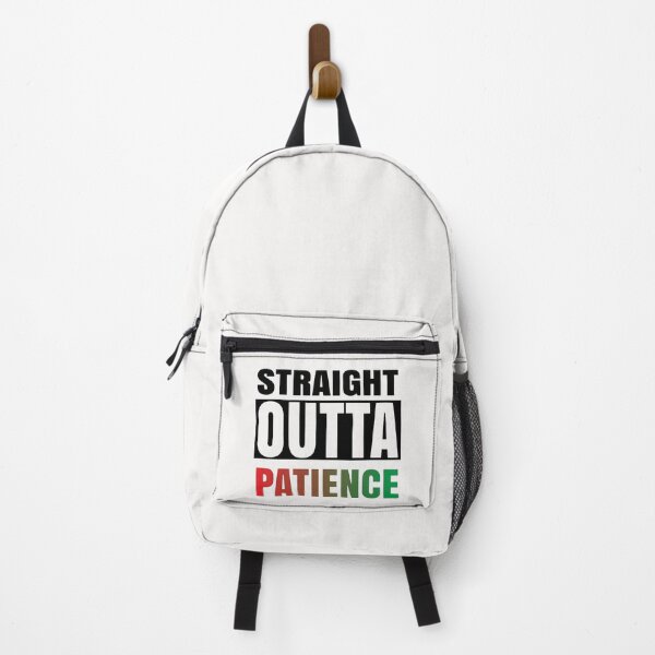 Item preview, Straight Outta Patience Saying Typography Black designed and sold by WearWolfDesigns.