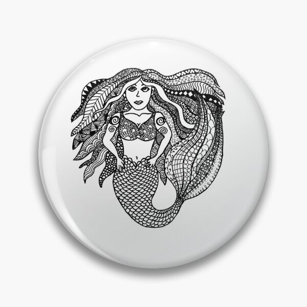 Item preview, Original Mermaid Ink Drawing designed and sold by SLEWDesigns.