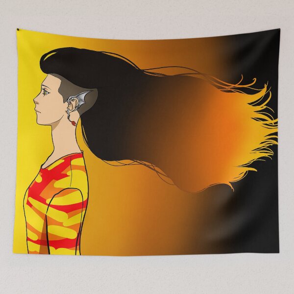 Item preview, Girl with fire hair and dragon earring designed and sold by Vitooka.