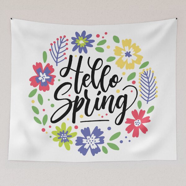 Item preview, Hello Spring With Flowers Design designed and sold by TiiNGA.