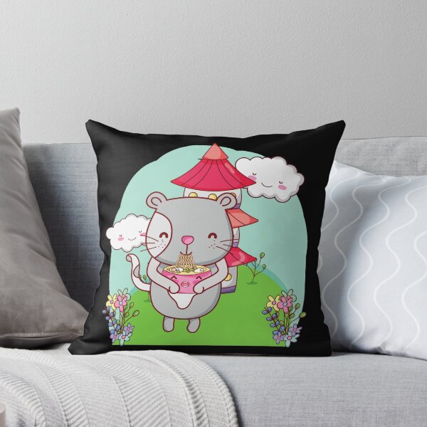 Item preview, Cat Eating Ramen Cute Noodles Kawaii Cat Japanese Cat Eating Ramen Kitten designed and sold by EyanShop.