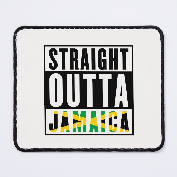 Item preview, Straight Outta Jamaica Flag Saying Typography Black designed and sold by WearWolfDesigns.