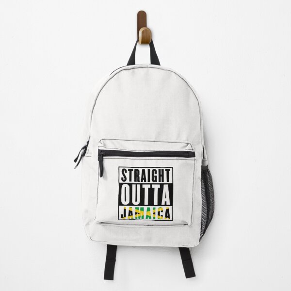 Item preview, Straight Outta Jamaica Flag Saying Typography Black designed and sold by WearWolfDesigns.