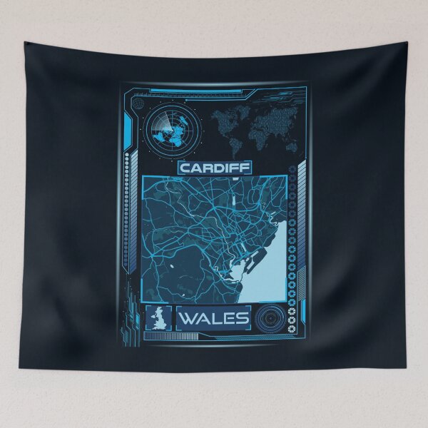 Item preview, CARDIFF MAP UNITED KINGDOM designed and sold by hatimelhag.