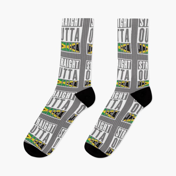 Item preview, Straight Outta Jamaica Flag Saying Typography White designed and sold by WearWolfDesigns.