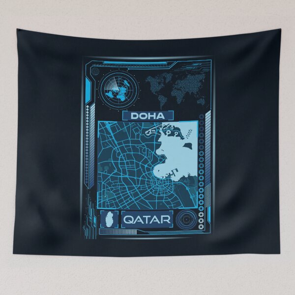 Item preview, DOHA MAP QATAR designed and sold by hatimelhag.