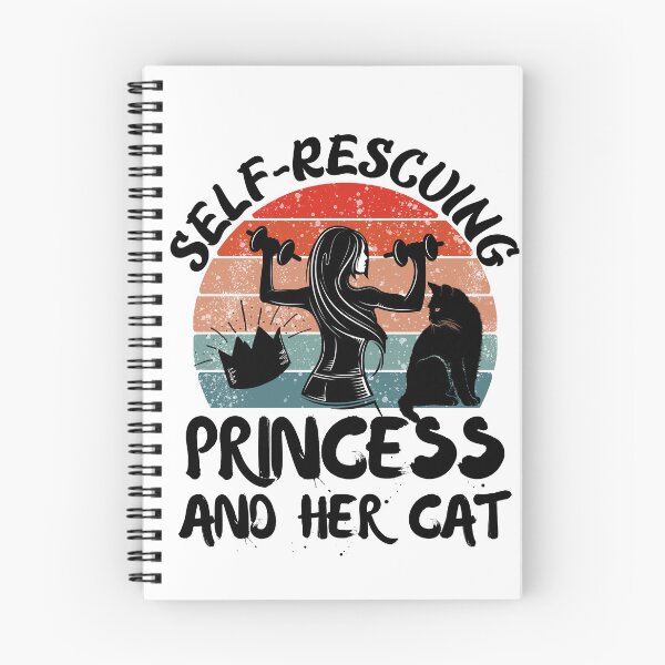 Item preview, Self rescuing princess and her cat sunset designed and sold by Chaos-Touch.