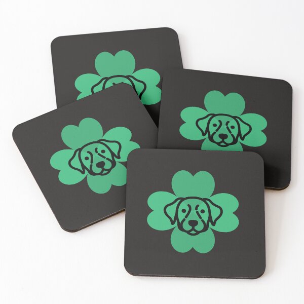 Item preview, A golden labrador irish clover design. A labrador owner gift who loves all things irish. A lucky charm gift for labradors owners love st patricks day. designed and sold by Doggymadness.
