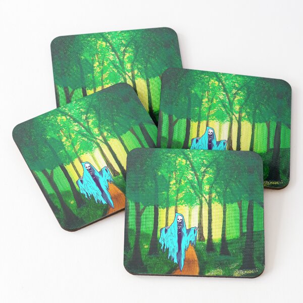 Item preview, LukjanovArt Death taking a walk through a haunted forest  designed and sold by LukjanovArt.