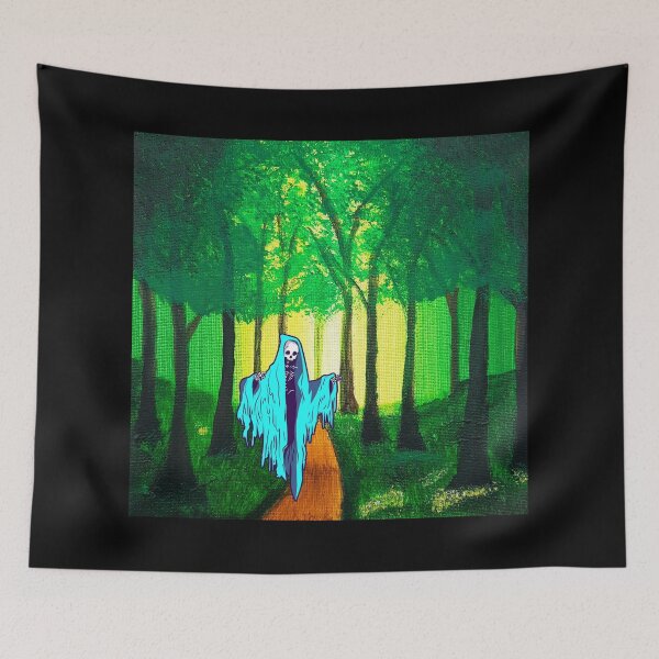 Item preview, LukjanovArt Death taking a walk through a haunted forest  designed and sold by LukjanovArt.