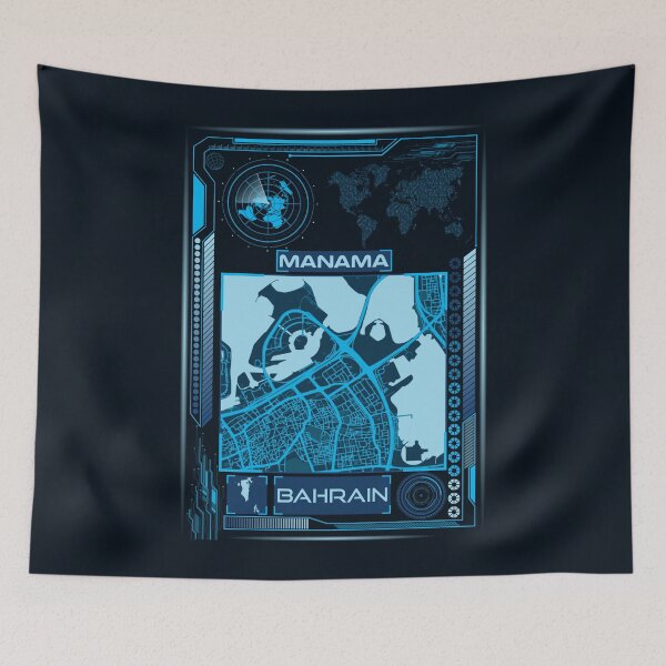 Item preview, MANAMA MAP BAHRAIN designed and sold by hatimelhag.