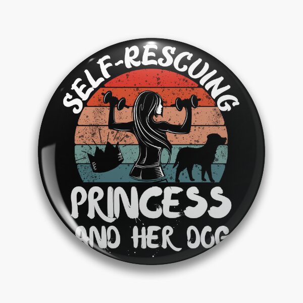 Item preview, Self rescuing princess and her dog sunset black background designed and sold by Chaos-Touch.
