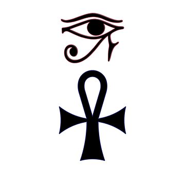 Eye of Horus and Ankh 3 Pack of Vinyl Decal Stickers- Spiritual