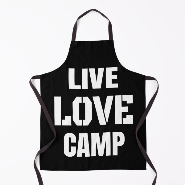 Item preview, Live, Love, Camp Simple Black and White Text Sticker designed and sold by MimsTees.
