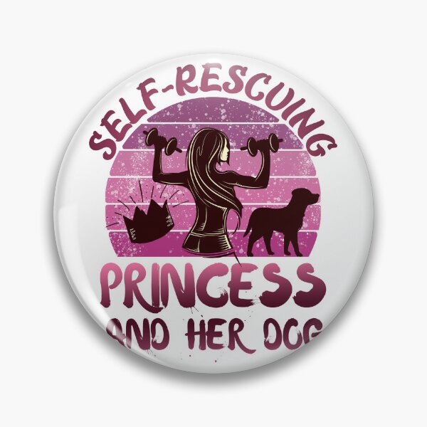 Item preview, Self rescuing princess and her dog pink sunset designed and sold by Chaos-Touch.