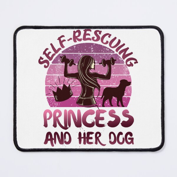 Item preview, Self rescuing princess and her dog pink sunset designed and sold by Chaos-Touch.