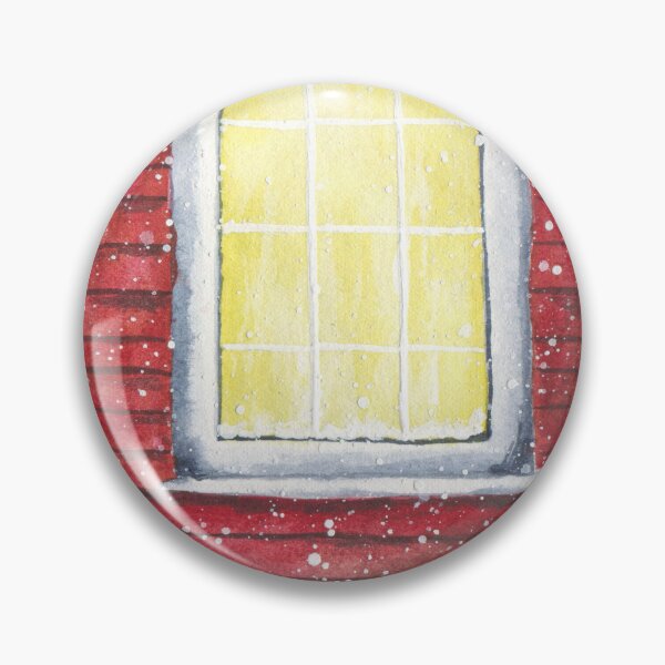 Item preview, Snowy Red Window Painting Design designed and sold by galleasstudio.