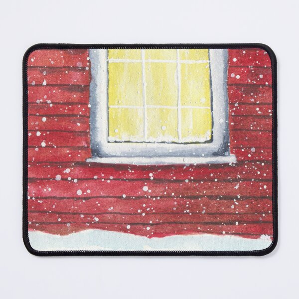 Item preview, Snowy Red Window Painting Design designed and sold by galleasstudio.