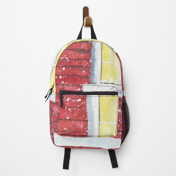 Item preview, Snowy Red Window Painting Design designed and sold by galleasstudio.