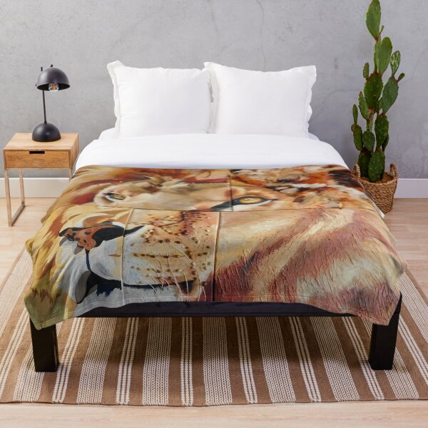 Aperçu de l'œuvre Peinture de lion avec texture créée et vendue par cuttlecactus.