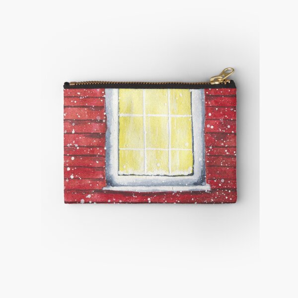 Item preview, Snowy Red Window Painting Design designed and sold by galleasstudio.