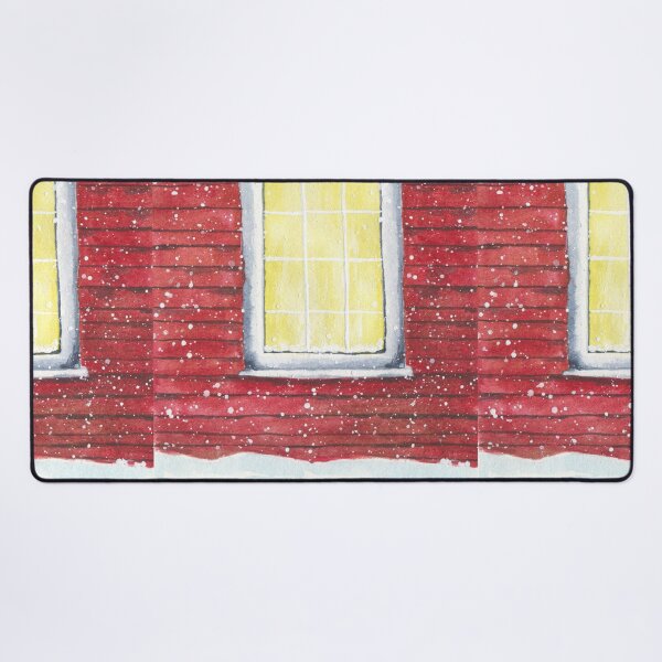 Item preview, Snowy Red Window Painting Design designed and sold by galleasstudio.