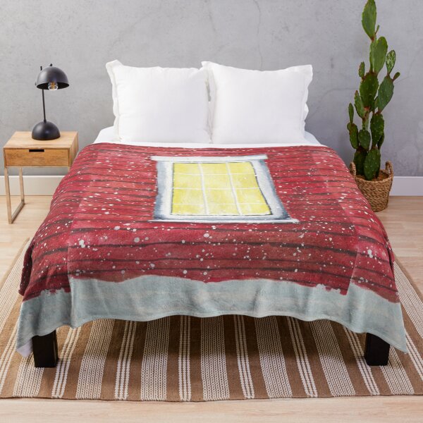 Item preview, Snowy Red Window Painting Design designed and sold by galleasstudio.