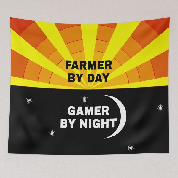 Item preview, Farmer By Day Gamer By Night - Simple Design designed and sold by FridPix.