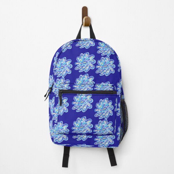Item preview, Perfectly imperfect flowers in shades of blue and purple on an indigo background hex #1b199a designed and sold by Yinzer Gifts And More.