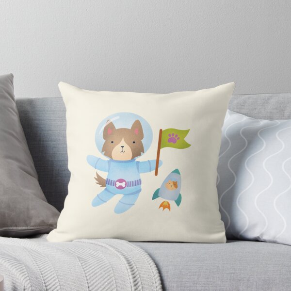 Item preview, Border Collie Astronaut in Space - Cute Dog Illustration - Brown designed and sold by squigglin.