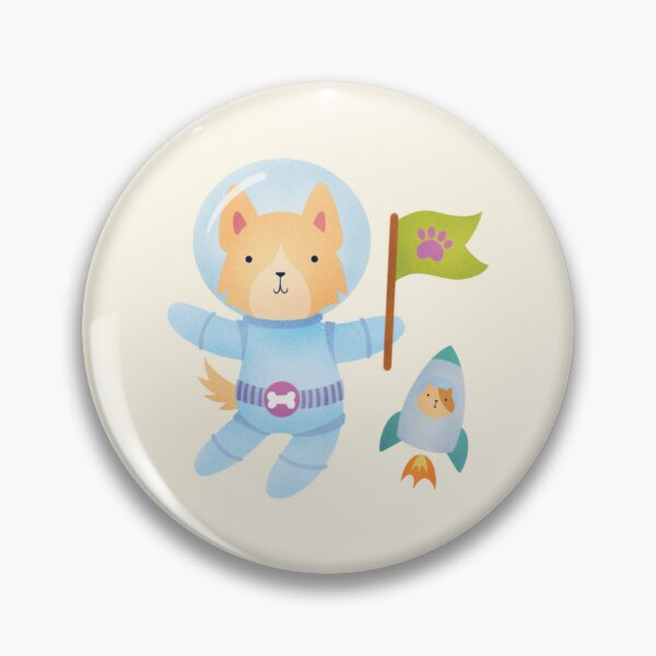 Item preview, Border Collie Astronaut in Space - Cute Dog Illustration - Cream/Beige designed and sold by squigglin.