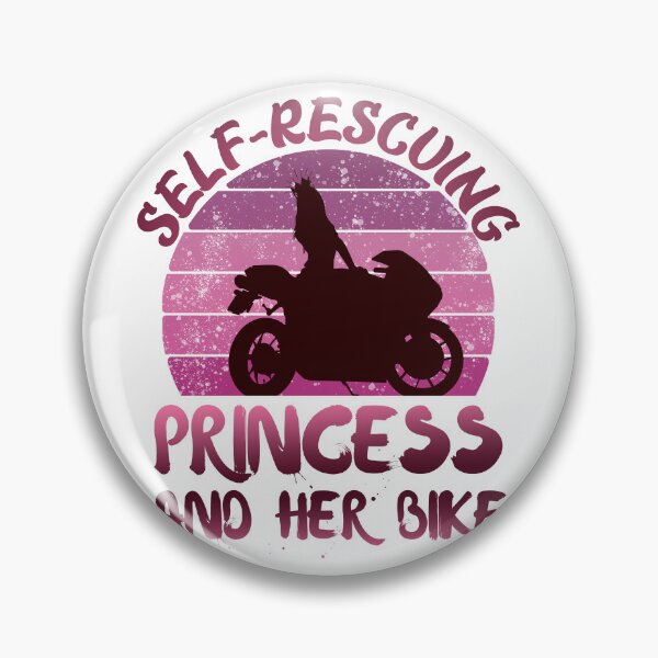 Item preview, Self rescuing princess and her bike pink sunset designed and sold by Chaos-Touch.