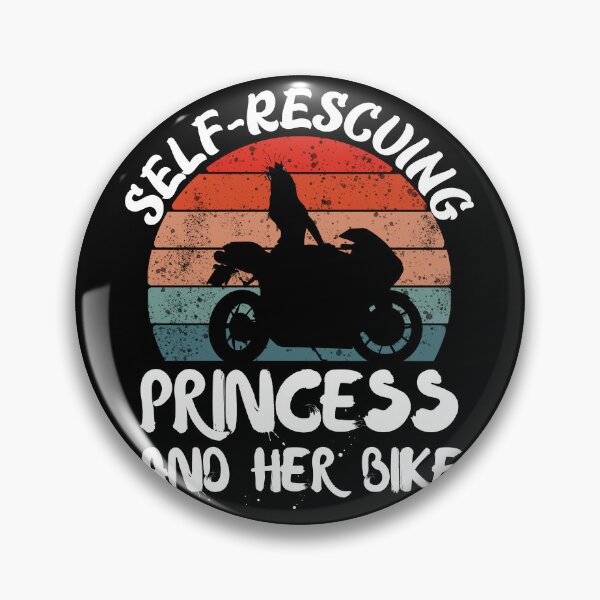Item preview, Self rescuing princess and her bike sunset black background designed and sold by Chaos-Touch.