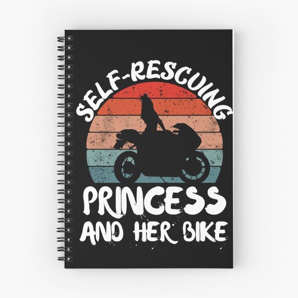 Item preview, Self rescuing princess and her bike sunset black background designed and sold by Chaos-Touch.